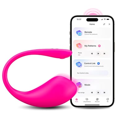 Estimulador de Ponto G e Clitóris em Silicone com 7 Modos de Vibração, Controle Por Aplicativo à Distancia e Recarregável - Lovense Lush III | 20,5 x 3,6 cm
