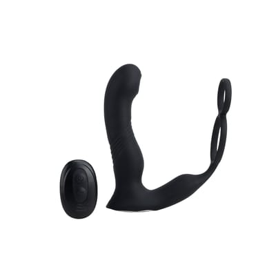 Estimulador de Próstata com 9 Modos de Vibração com "Batidinhas", Movimentos de Vai e Vem, Controle Remoto e Recarregável - Bump Orgasm | 13,7 x 3,5 cm