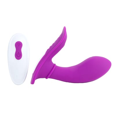 Vibrador Ponto G e Clitóris Recarregável com 9 Modos de Vibração e Controle Remoto sem Fio - S-Hande Butterfly-RCT | 9 x 3,3 cm | Disponível em 2 Cores
