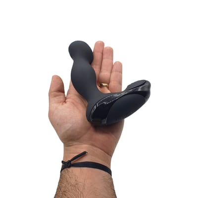 Vibrador Estimulador de Próstata e Períneo Recarregável com Dupla Pulsação, 6 Modos de Vibração e Controle Remoto Sem Fio - Zero Tolerance The One Two Punch | 12 x 3,7 cm