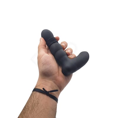 Estimulador de Próstata Recarregável com Movimento Vai e Vem, Função de Aquecimento, 6 Modos de Vibração e Controle Remoto Sem Fio - Adam & Eve Warming Thrusting Prostate Probe | 12,3 x 3,2 cm