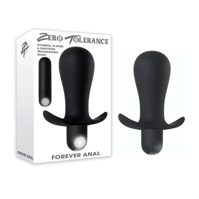 Estimulador de Próstata em Silicone com 10 Modos de Vibração e Carregamento via Cabo USB - Zero Tolerance Forever Anal | 9,6 x 3,4 cm