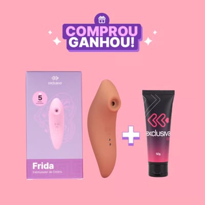 Estimulador Sugador de Clitóris em Silicone com 5 Modos de Pulsação, Resistência à Água e Recarregável via USB - Exclusiva Frida | 12,8 x 3,8 cm | Disponível em 4 Cores