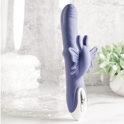 Vibrador de Ponto G e Clitóris Recarregável com Anel Estimulador de Eixo Móvel e 8 Modos de Vibração - Evolved Put A Ring On It | 12,8 x 3,3 cm