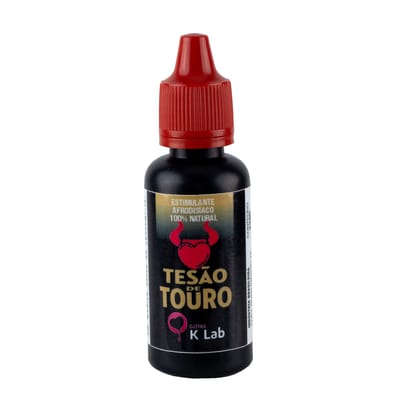 Excitante Masculino Afrodisíaco à Base de Taurina - K-Lab Tesão de Touro | 20 ml