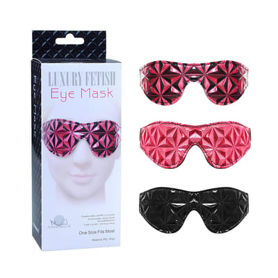 Venda para Olhos em Couro Ecológico e Vinil - Luxury Fetish Eye Mask | Tamanho Único | Disponível em 3 Cores