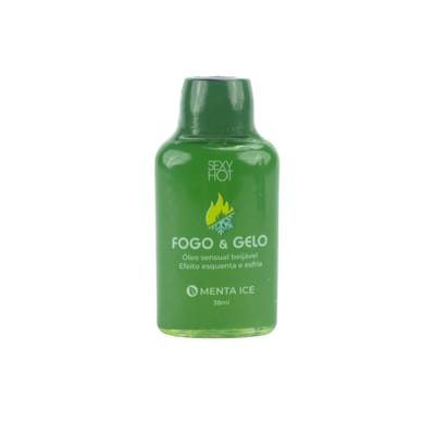 Óleo Comestível para Sexo Oral - Sexy Hot Fogo & Gelo Menta Ice | 38 ml