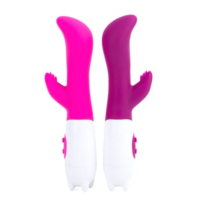 Vibrador Ponto G com Estimulador Clitoriano Recarregável e 10 Modos de Vibração - G-Spot | 6,7 x 3,1 cm | Disponível em 2 Cores