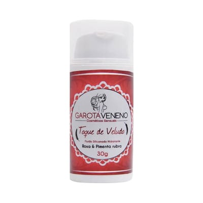 Lubrificante Siliconado Hidratante à Prova de Água e Toque Aveludado - Garota Veneno Toque de Veludo - 30g