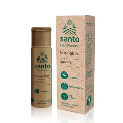 Gel Beijável Vegano com Óleos Ozonizados e Função Hot - Santo Cosméticos Sexo Bio Labié | 15g | Disponível em 2 Sabores