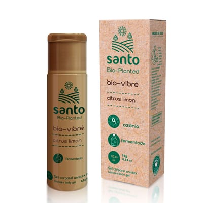 Gel Corporal Unissex Beijável com Função de Vibração - Santo Cosméticos Bio-Planted Bio-Vibré Citrus Limon | 15 ml