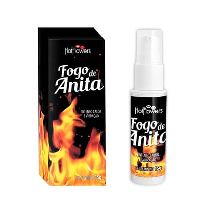 Gel Estimulante Feminino com Sensações de Aquecimento e Vibração - Hot Flowers Fogo de Anita | 15 g
