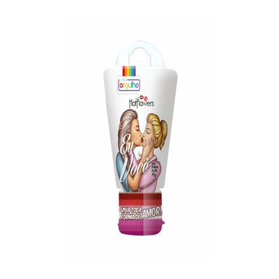 Gel Excitante Feminino Beijável com Sabor de Cranberry - Hot Flowers Eu & Você | 15g