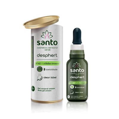 Gel Excitante Unissex com Extratos Naturais, CB2 e Células Tronco - Santo Cosméticos Desphert | 10 ml