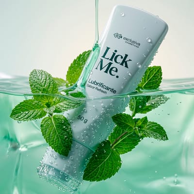 Gel Lubrificante Beijável à Base d'Água - Exclusiva Cosméticos Lick Me | 50g | Disponível em 2 Sabores