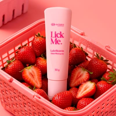 Gel Lubrificante Beijável à Base d'Água - Exclusiva Cosméticos Lick Me | 50g | Disponível em 2 Sabores