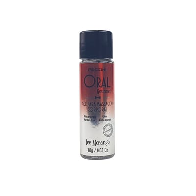 Gel Lubrificante Beijável com Efeito Frio e Excitante - Pessini Oral Gourmet Ice | 18g | Disponível em 2 Sabores