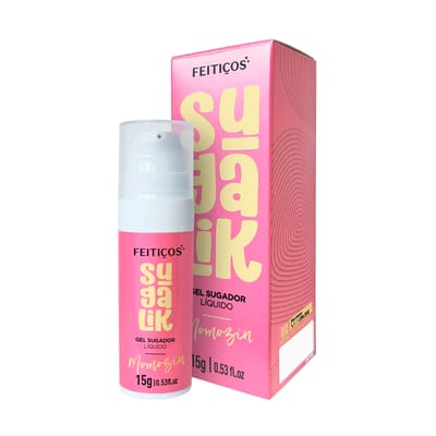 Gel Sugador Líquido com Sensação de Pulsação e Refrescância - Feitiços Aromáticos Sugalik | 15g | Disponível em 5 Sabores