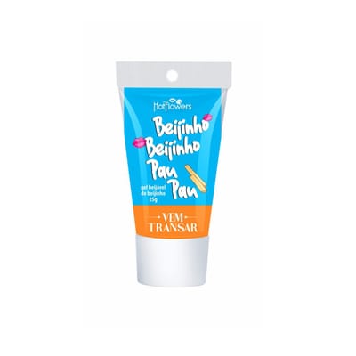 Gel para Massagem com Sabor de Beijinho de Coco - Hot Flowers Beijinho Beijinho Pau Pau | 25 Gramas