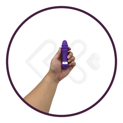 Vibrador Personal com Textura Anelar Massageadora e Vibração Multivelocidade - G-Spot |  8 x 2,5 cm | Disponível em 3 Cores