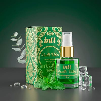 Gel com Sabor de Menta, Efeito Gelado e Vibrante - Intt Halls Viber |  30ml