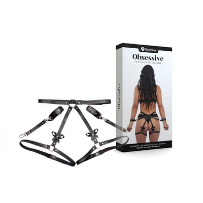 Harness Feminino Lacinho para Cintura com Algemas - New Star Couros | Tamanho Único