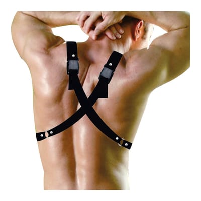 Harness Gladiador Fetish em Couro Eco Colete X - InNamorata Ruthless Colection