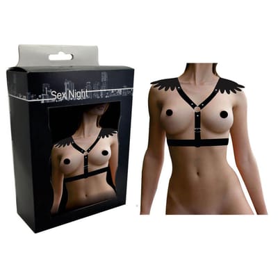 Harness Top General com Asas em Couro Ecológico - InNamorata Sex Night | Tamanho Único