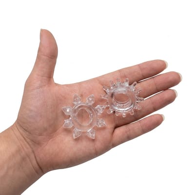 Kit com 2 Anéis Penianos em Silicone com Texturas Estimuladoras - Hot Flowers