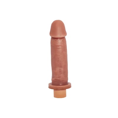 Prótese Peniana Realística com Glande Definida e Vibração Multivelocidade - Hot Flowers Classic Convencional  | 17,5 x 4,5 cm