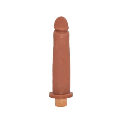 Prótese Realística com Formato de Pênis, Glande e Vibração Multivelocidade - Hot Flowers Classic | 25 x 5,3 cm