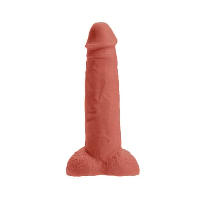 Prótese Peniana em Cyberskin com Vértebra e Escroto Dividido - Hot Flowers Cyber | 15,4 x 4,5 cm