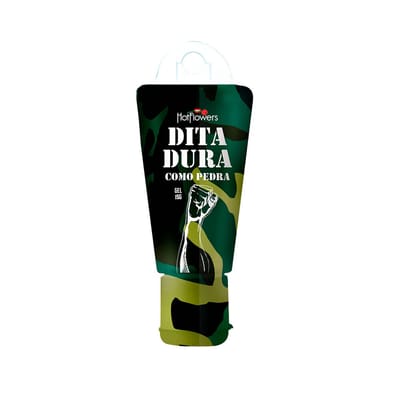 Excitante Masculino a Base D'Água com Efeito de Aquecimento - Hot Flowers Dita Dura como Pedra | 15g