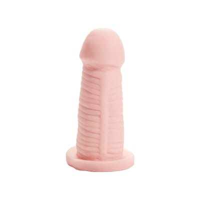 Prótese Peniana em Cyberskin com Textura Anelar e Vértebra - Hot Flowers Fogo da Paixão | 9,8 x 3,5 cm