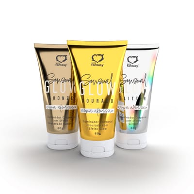 Iluminador Corporal com Efeito Bronze e Aroma Afrodisíaco - Sensual Glow Bronze | 60g | Disponível em 3 Cores