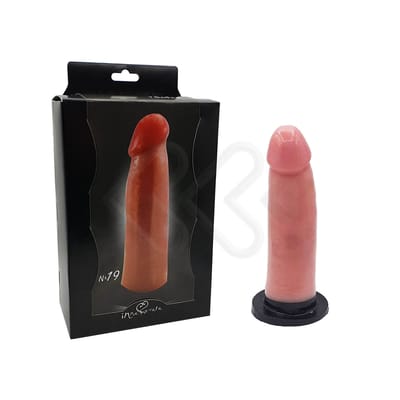 Prótese Peniana Realística com Base Achatada - InNamorata Royal N°19 - 13,8 x 3,9 cm