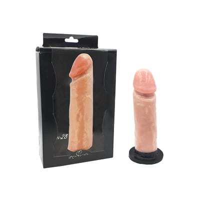 Prótese Peniana Realística com Glande Definida, Leves Texturas de Veias e Base Achatada - InNamorata Royal N°28 | 18 x 4,4 cm