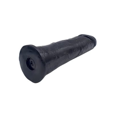 Prótese Peniana com Glande Definida, Leve Texturas de Veias e Base Achatada para Cintas - InNamorata Royal N°28 Black | 17,5 x 4,5 cm
