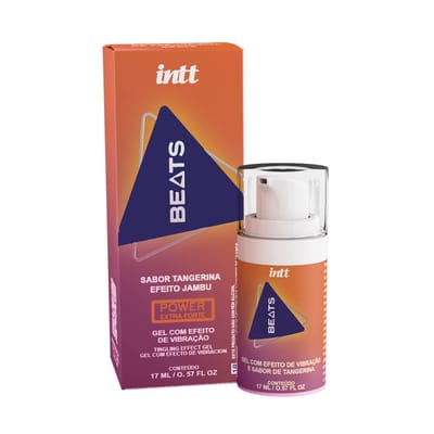 Gel Lubrificante a Base de Jambu com Efeito que Pulsa, Vibra e Esquenta no Sabor de Tangerina - Intt Beats | 17ml
