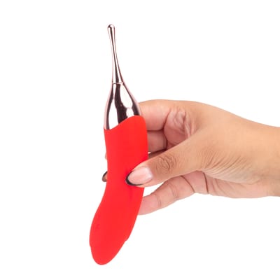 Vibrador Estimulador de Clitóris e Ponto G com Vibrações, Resistência à Água e Recarregável via USB - Intt Especial Luxury Clitomax | 9,7 x 3,1 cm