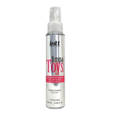 Limpa Toys Spray Higienizante de Brinquedos Eróticos com Ação Bactericida e Fungicida - Intt | 120 ml