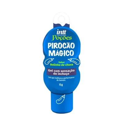 Gel Excitante Masculino com Função Vasodilatadora e Sabor de Bolinho de Chuva - Intt Poções Pirocão Mágico | 15g