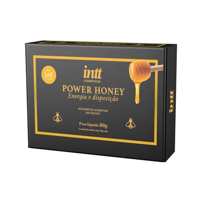 Estimulante Natural Unissex em Sachê de 10g - Intt Power Honey | Caixa com 8 Unidades