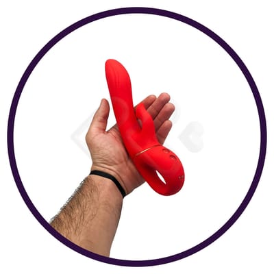 Vibrador de Ponto G com Sugador de Clitóris e Mamilos em Silicone com 9 Modos de Vibração - Intt Toys Especial Luxury Tornado - 13 x 3,5 cm