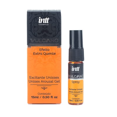 Excitante Unissex em Spray com Efeito Térmico Quente - Intt Vulcano | 15 ml