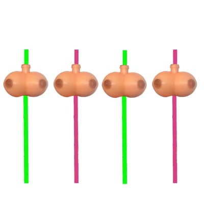 Jogo de Canudos com Mini Peitinhos - FestaChic