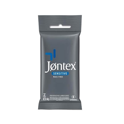 Preservativo Lubrificado Extra Fina que Proporciona a Sensação de Não Estar Usando Nada - Jontex Sensitive - 6 unidades