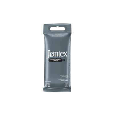 Preservativo Lubrificado mais Largo - Jontex XL Lubrificado Large | 6 unidades