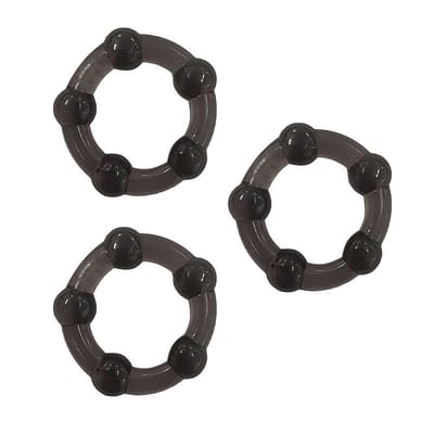 Kit com 3 Anéis Peniano em Silicone Flexível e Resistente - SI | Disponível em 2 Cores