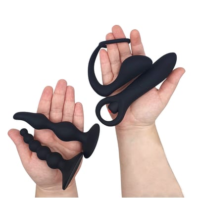 Kit com 4 Estimuladores de Próstata em Silicone com Cápsula Vibratória - Zero Tolerance Intro To Prostate Kit